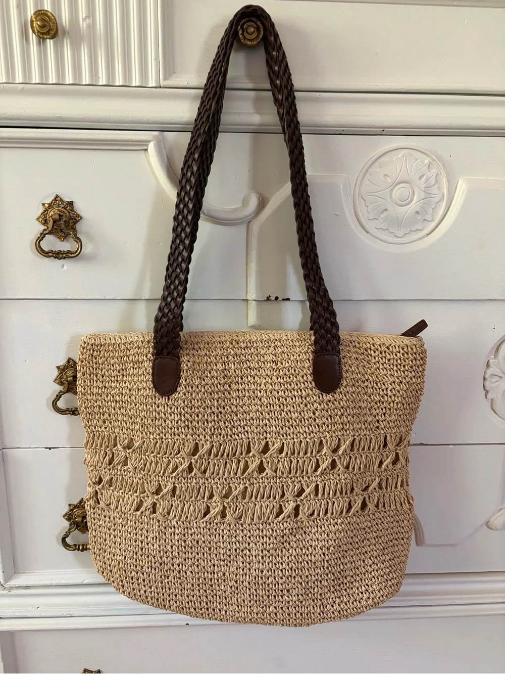 Talbots Straw Shoulder Bag